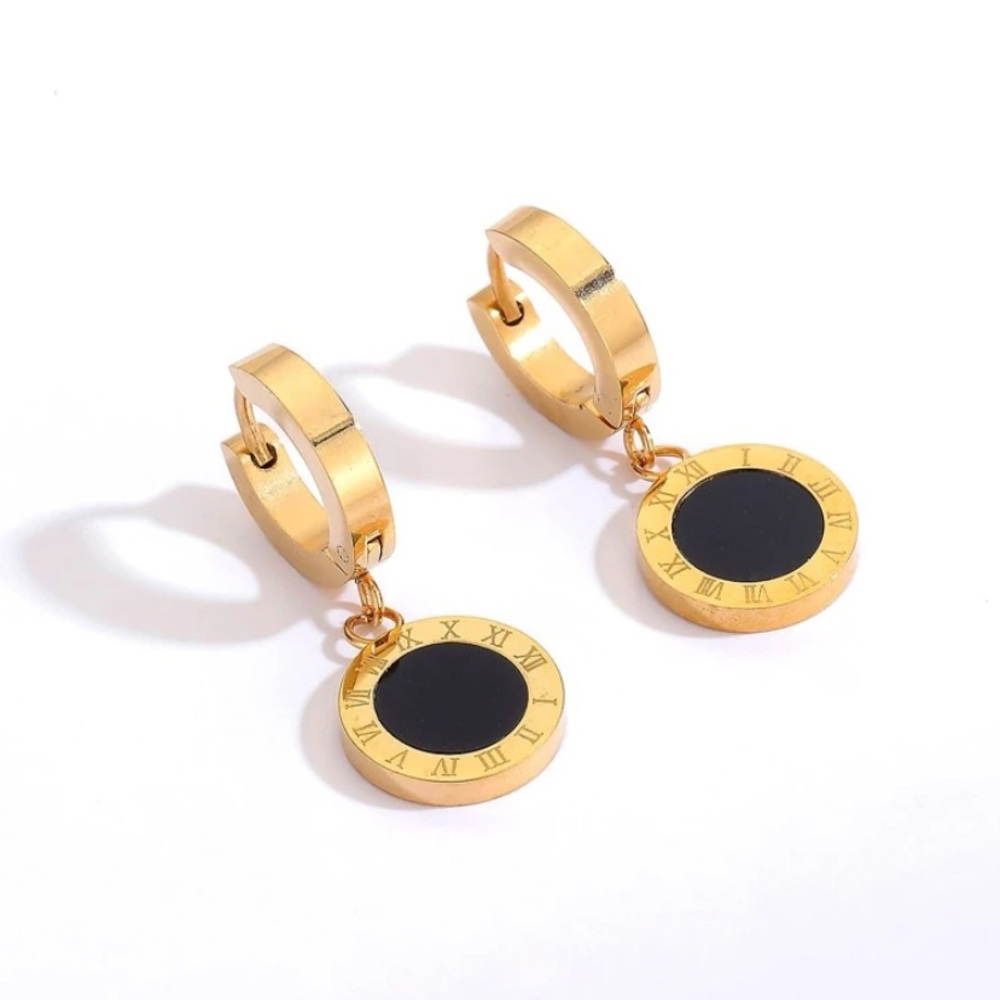 Ruman numeral drop down earring‎